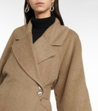 Ganni Wool-blend wrap coat