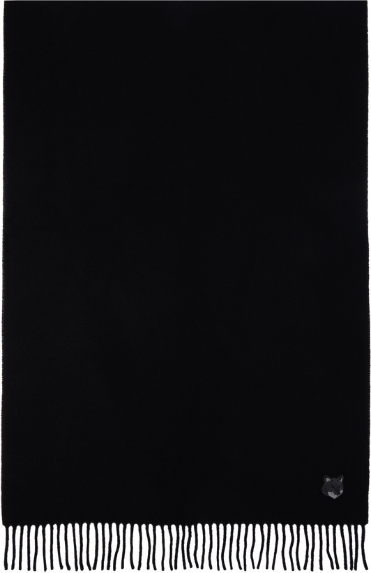 Photo: Maison Kitsuné Black Bold Fox Head Scarf