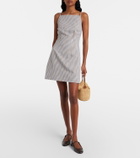 Veronica Beard Gingham cotton seersucker minidress
