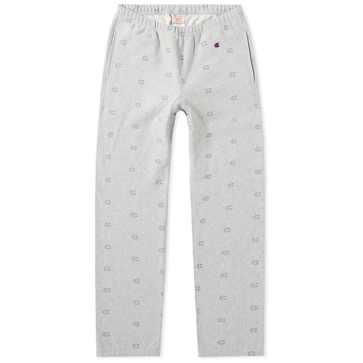 Photo: Champion Reverse Weave All Over Logo Sweat Pant Grey