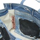 Acne Studios Men's Trompe l’oeil Print Tote Bag in Mid Blue 