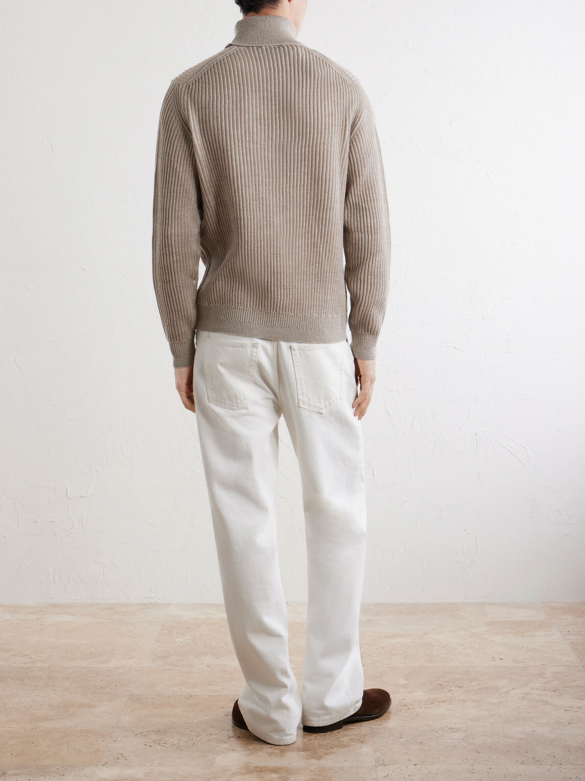 Slowear - Ribbed Virgin Wool Rollneck Sweater - Neutrals