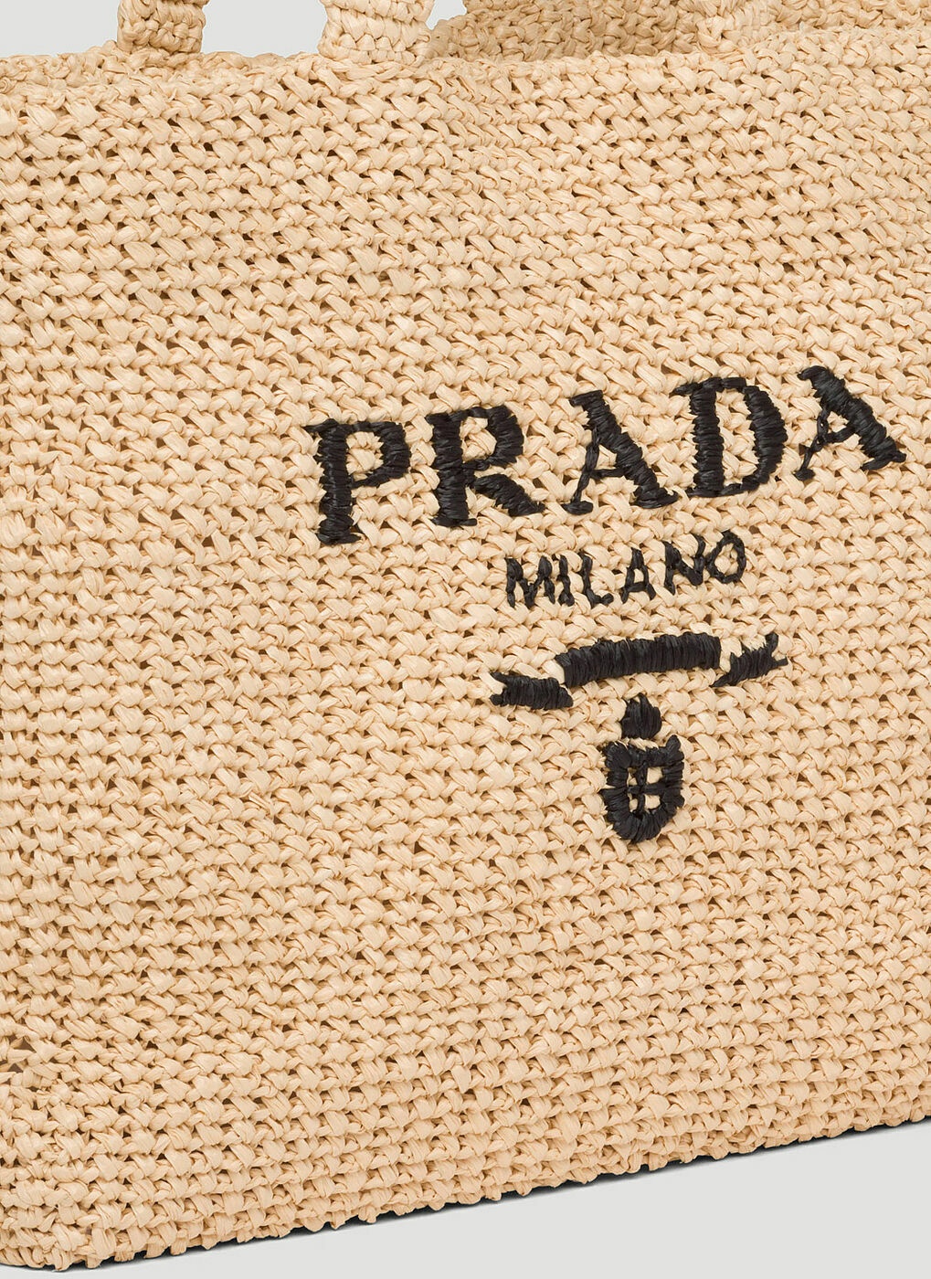 Prada - Raffia Tote Bag in Beige Prada