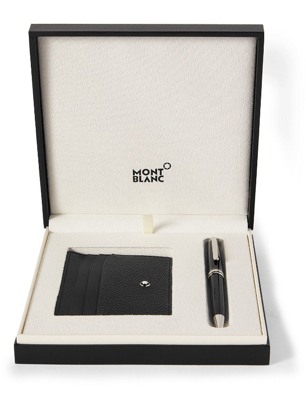 Photo: Montblanc - Meisterstück Resin and Platinum-Plated Ballpoint Pen and Leather Cardholder
