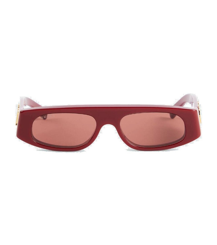 Photo: Gucci Logo flat-top sunglasses