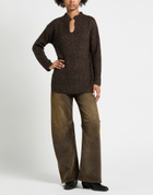 Manila Grace Womens Sweater Dark in Brown