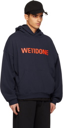 We11done Navy 'WE11DONE' Hoodie