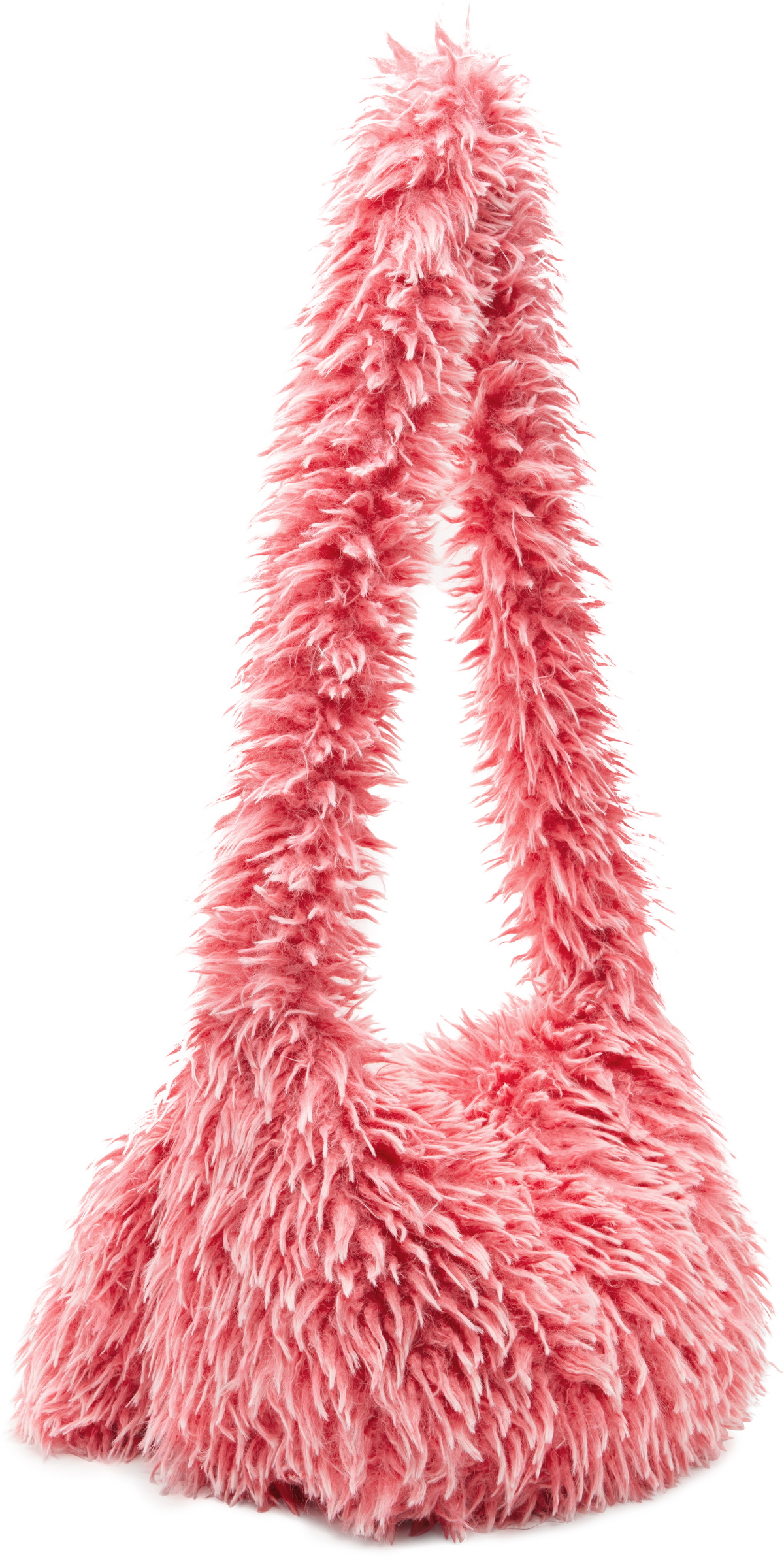 ERL Pink Faux-Fur Messenger Bag