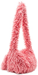 ERL Pink Faux-Fur Messenger Bag