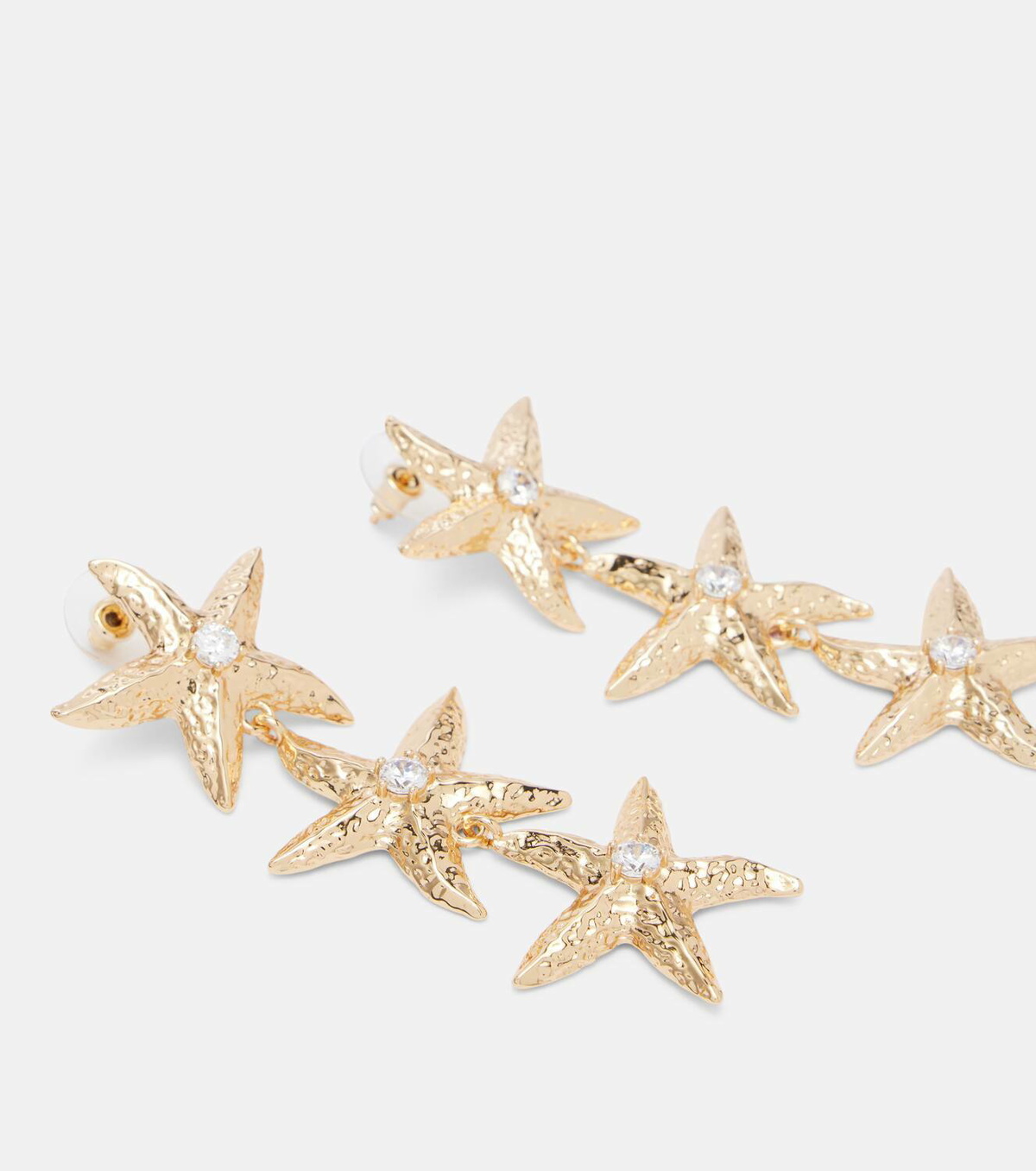Self-Portrait 18kt gold-plated earrings