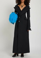A.W.A.K.E Mode Off-the-shoulder Maxi Blazer Dress Black