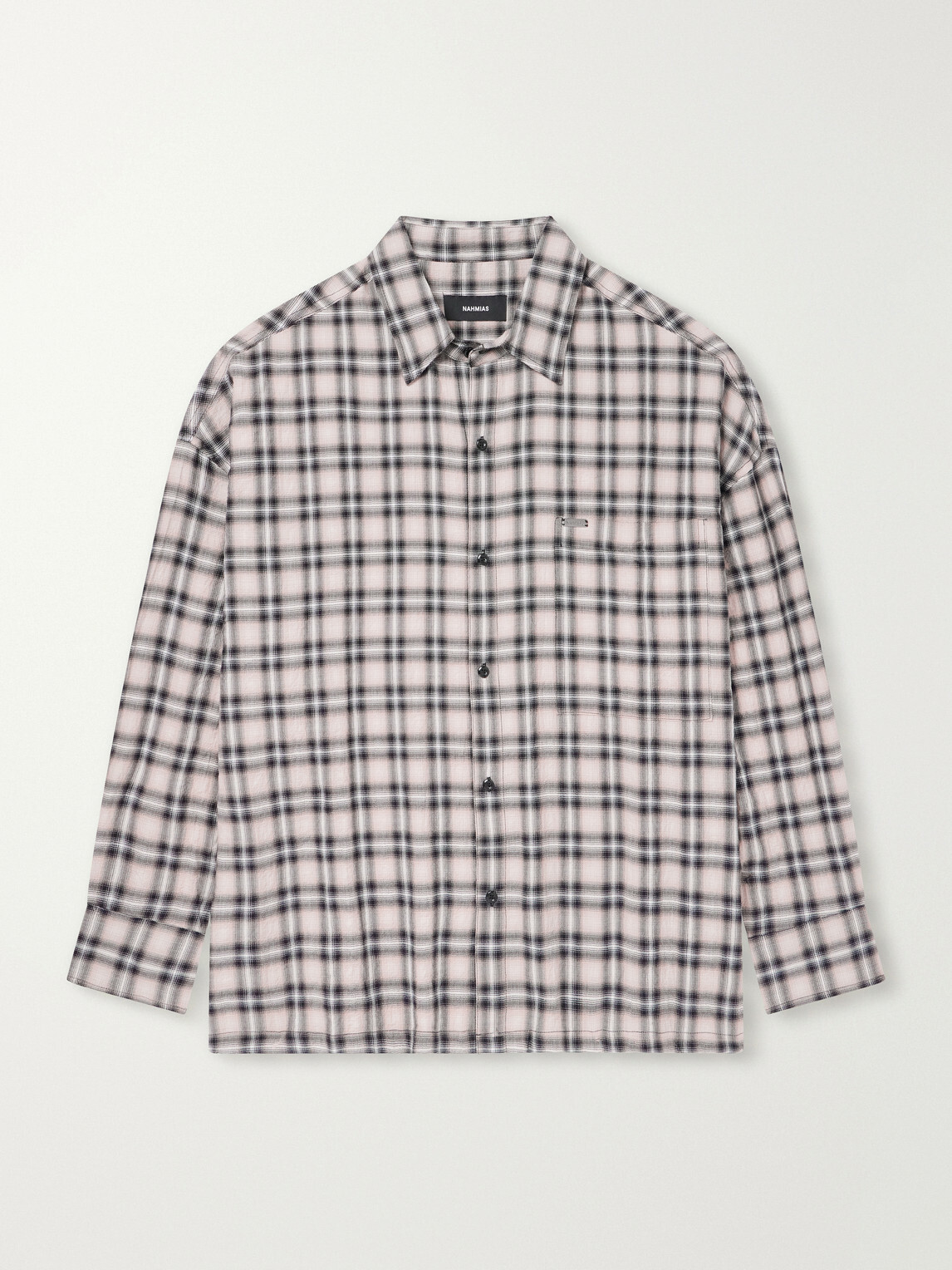 NAHMIAS - Checked Cotton-Blend Seersucker Shirt - Neutrals