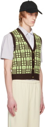 Acne Studios Brown & Green Graphic Vest