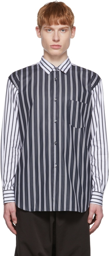 Photo: Comme des Garçons Shirt Black & White Cotton Shirt