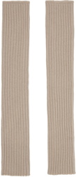 Rick Owens Beige Cashmere Arm Warmers