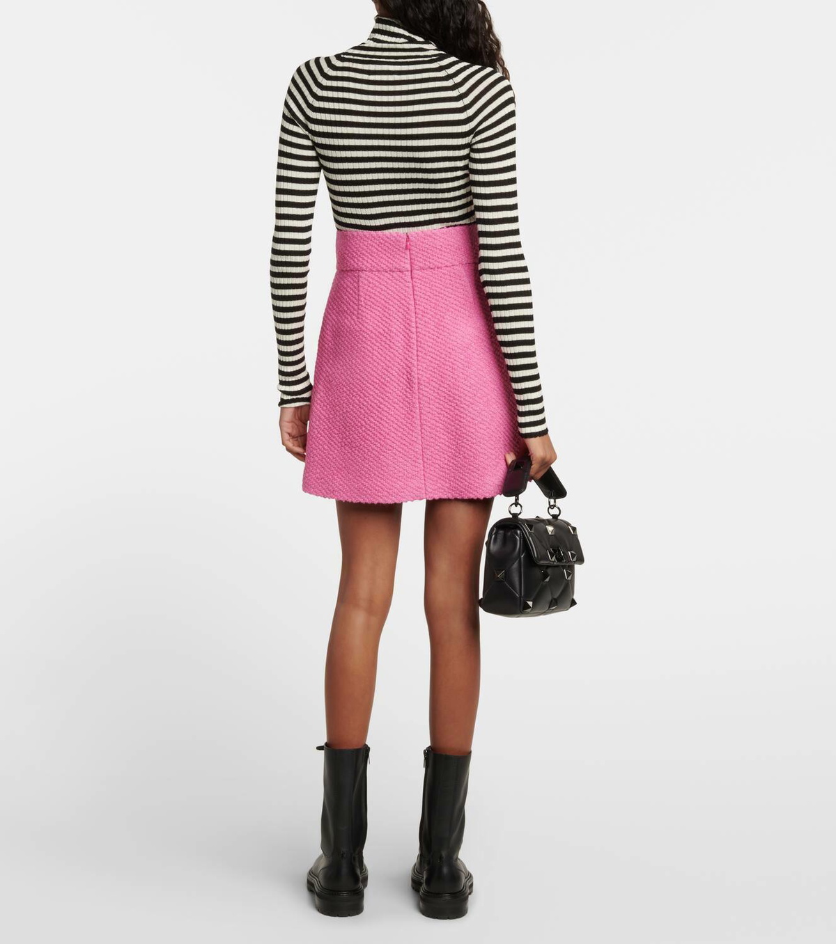 REDValentino Wool-blend bouclé miniskirt