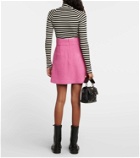 REDValentino Wool-blend bouclé miniskirt