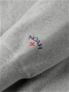 Noah - Logo-Embroidered Cotton-Jersey Sweatshirt - Gray