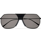 Bottega Veneta - Aviator-Style Gold-Tone Mirrored Sunglasses - Black