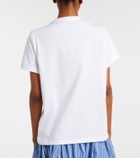 Ganni Logo embellished cotton jersey T-shirt