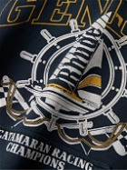 Rhude - Geneve Catamaran Logo-Print Cotton-Jersey Hoodie - Black