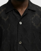Needles Cabana Shirt - Victorian Sheer Black Mens Shortsleefe