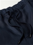 Derek Rose - Sydney 2 Slim-Fit Linen Drawstring Trousers - Blue