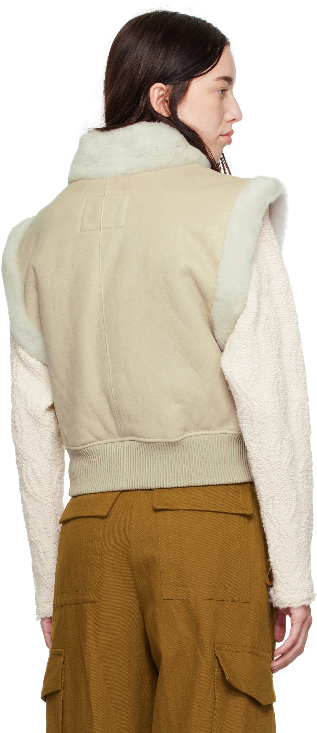 Isabel Marant Off-White Edwina Reversible Shearling Vest