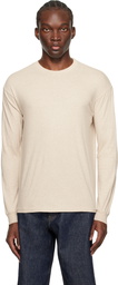 AURALEE Beige Seamless Long Sleeve T-Shirt