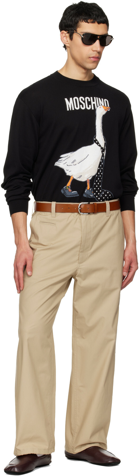 Moschino Black Archive Goose Sweater