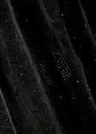 Alexanderwang.t Faded Crystal-embellished Velour Sweatpants Black