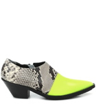 Junya Watanabe - Snake-effect leather ankle boots