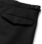 Raf Simons - Wide-Leg Pleated Stretch-Virgin Wool Shorts - Black