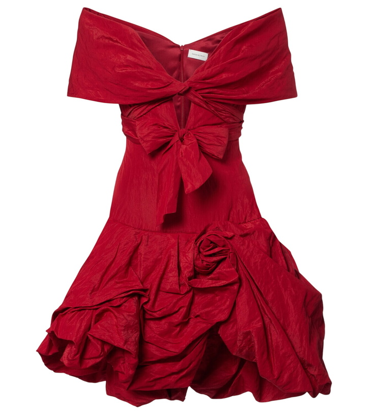 Photo: Magda Butrym Off-shoulder cotton-blend taffeta minidress