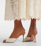 Aquazzura Loom macramé mules
