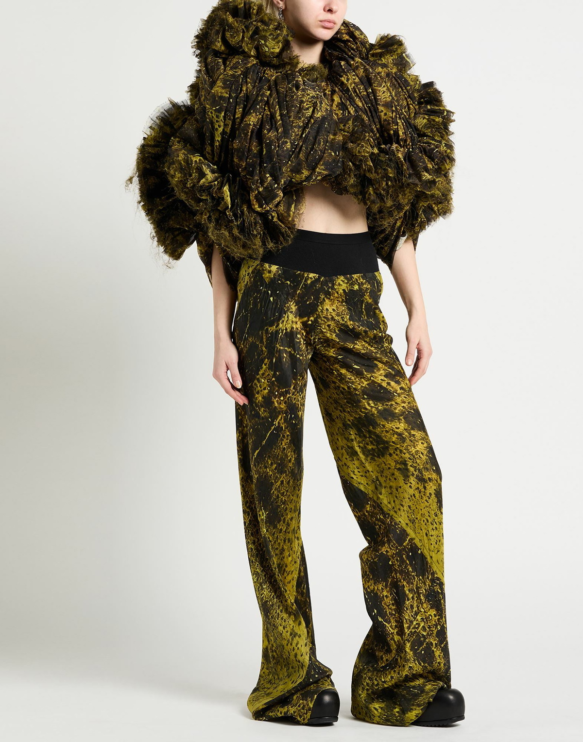 Rick Owens Womens Cape in Lime green
