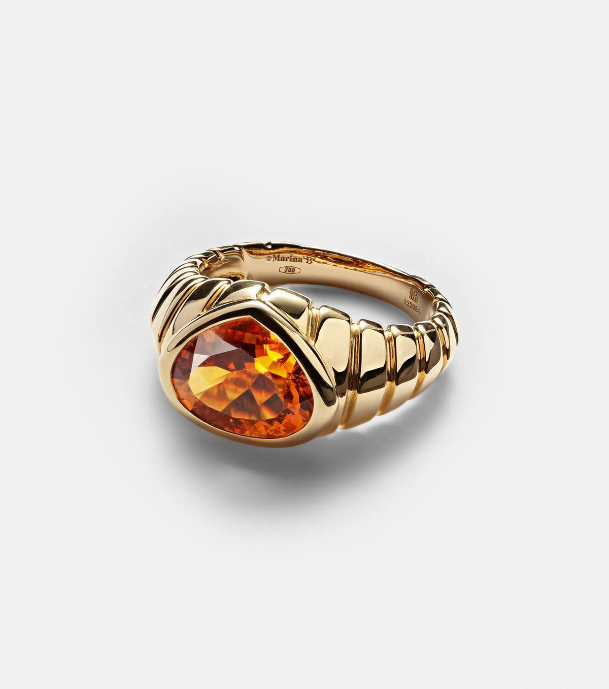 Marina B Timo 18kt gold ring with citrine