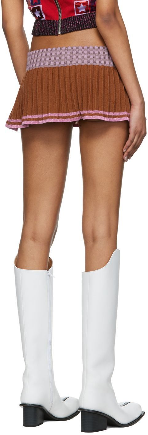 ANDREJ GRONAU SSENSE Exclusive Brown Mini Skirt