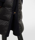 Sacai Wool-trimmed puffer coat
