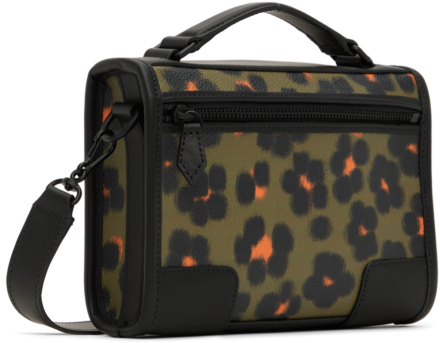 KENZO Discover Floral-Print Faux Leather Messenger Bag for Men