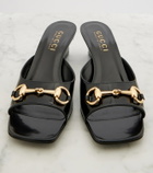 Gucci Signora Horsebit patent leather mules