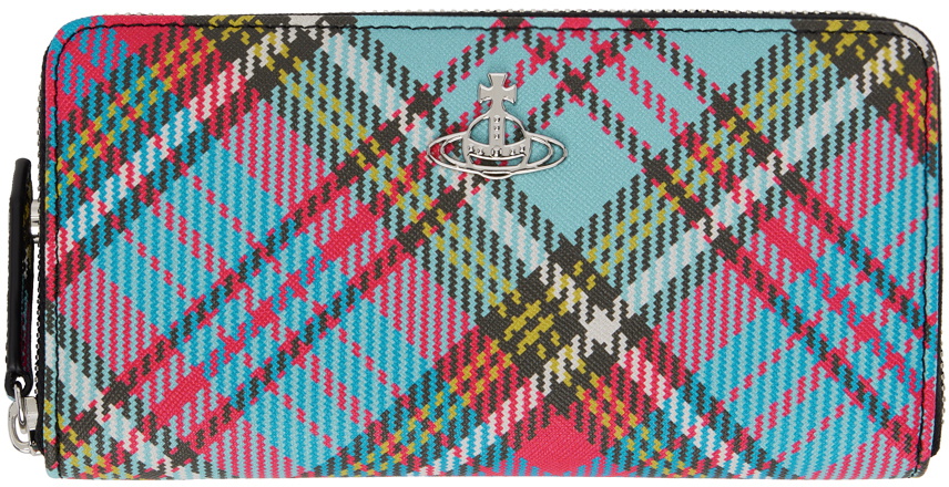 Vivienne Westwood Pink & Blue Classic Credit Card Wallet Vivienne