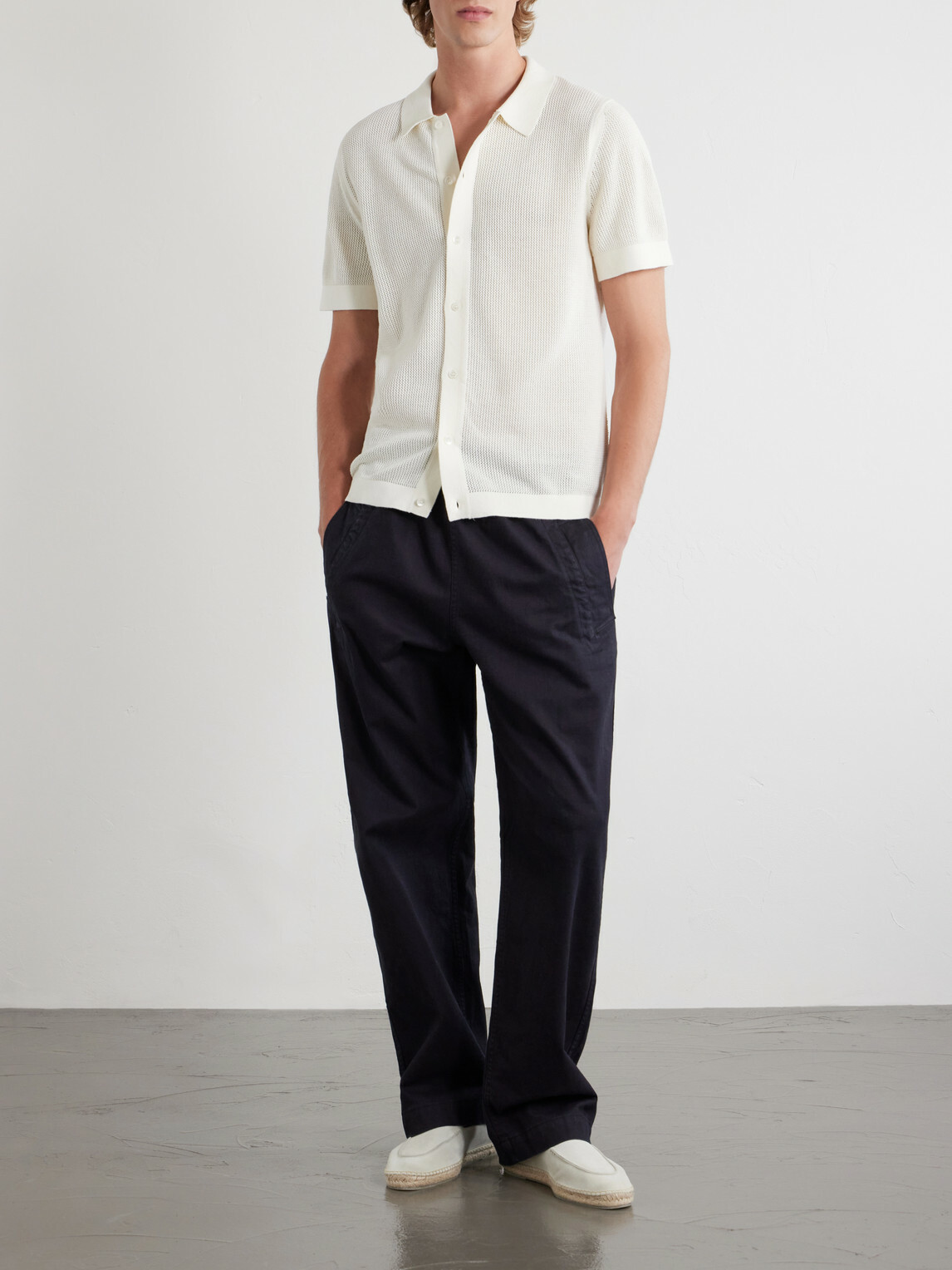 Onia - Crocheted Cotton Shirt - Neutrals