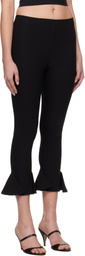 Nensi Dojaka Black Cropped Flared Trousers