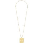 1017 ALYX 9SM Gold Military Tag Necklace