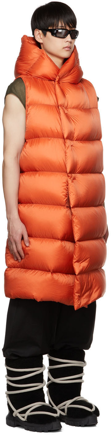 ジャケット・アウター Rick Owens LINER VEST Rick Owens Orange Liner Down Vest Rick Owens