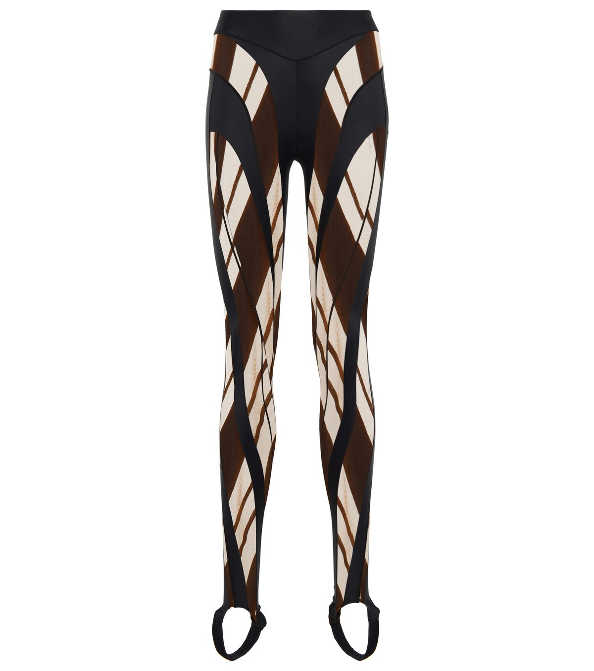 Mugler - Paneled mesh and jersey leggings Mugler Mugler - Paneled mesh and jersey leggings Mugler