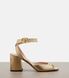 Valentino Garavani Fawcette metallic leather sandals