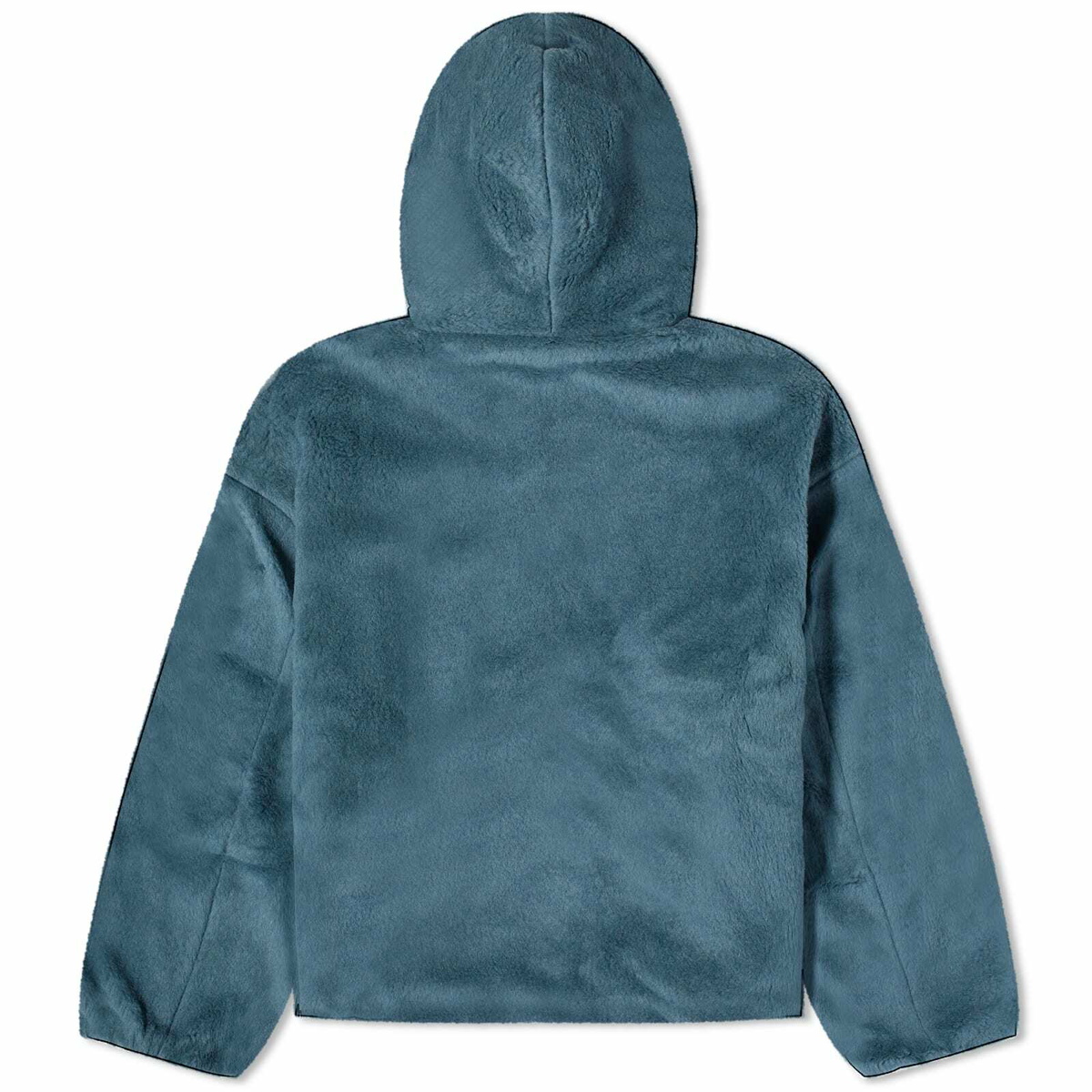 Pangaia Recycled Wool Fleece Reversible Bomber Jacket in Storm Blue