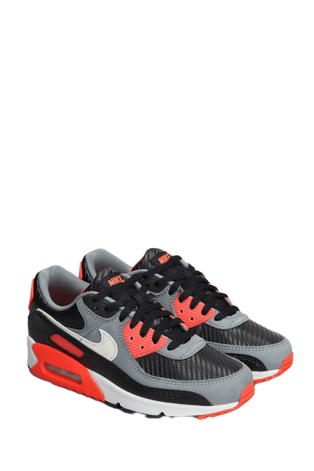 Nike Air Max 90 Sneakers In Grey Leather And Fabric